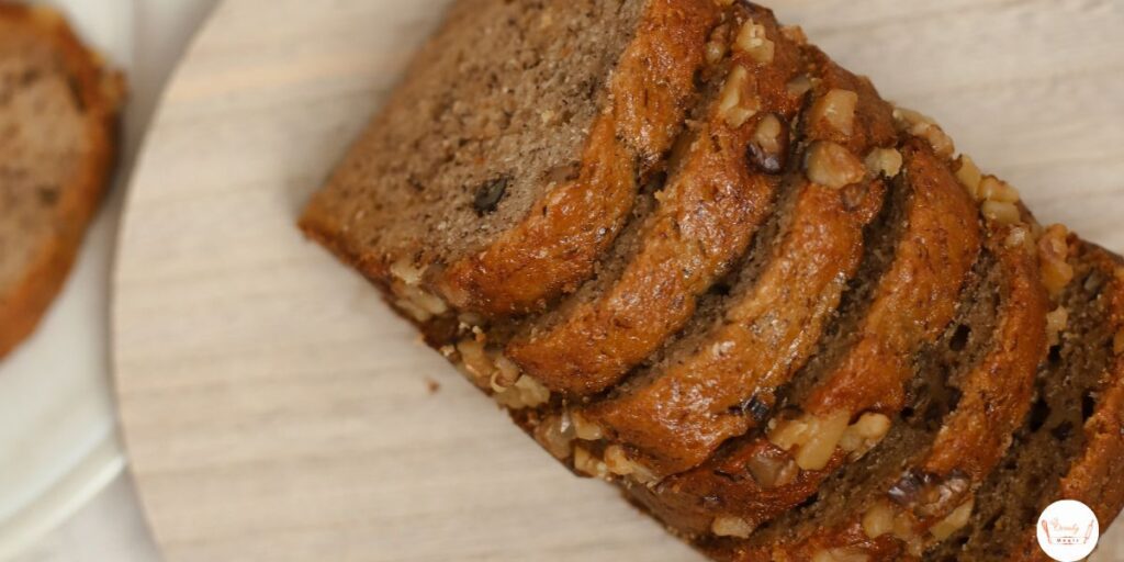 Warm slice of gluten-free pumpkin bread