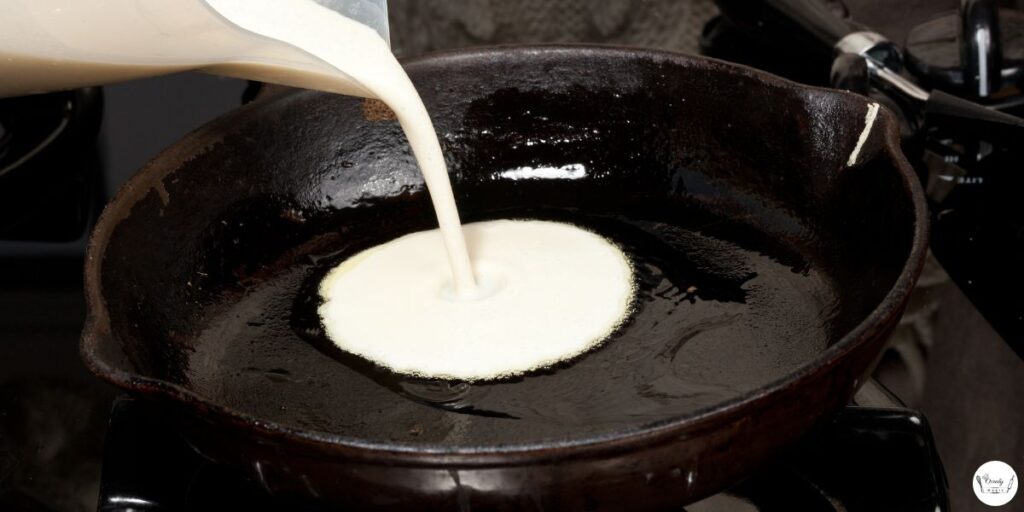 Close-up of fluffy pancake texture