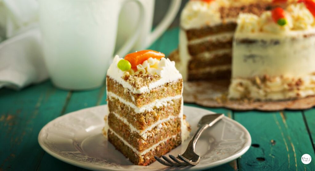 Slice of Hawaiian carrot pineapple cake