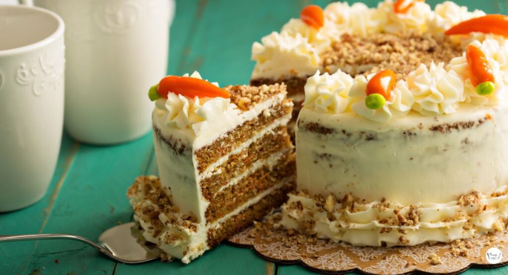 Slice of Hawaiian carrot pineapple cake