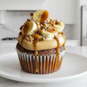 Banana Caramel Peanut Butter Cupcakes Recipe