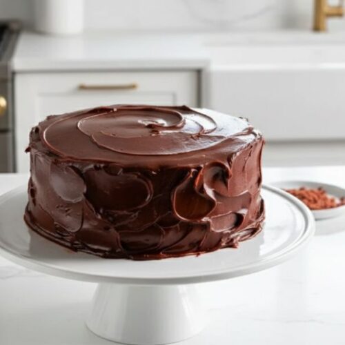 Rich Chocolate Espresso Cake slice showing moist and fluffy texture