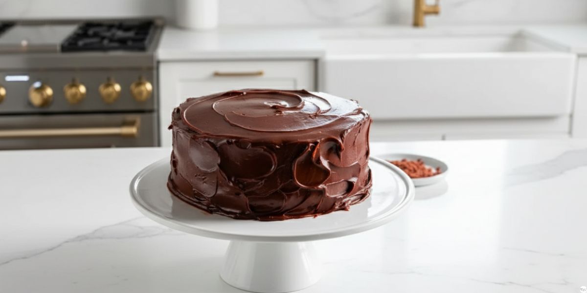 Rich Chocolate Espresso Cake slice showing moist and fluffy texture