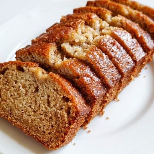 Moist applesauce quick bread loaf