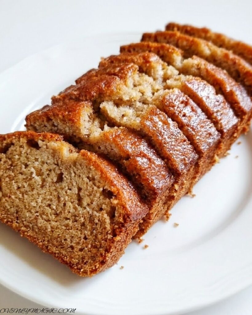 Moist applesauce quick bread loaf