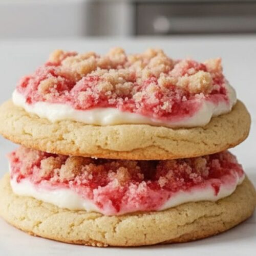 Strawberry Cream Cheese Cookies soft and buttery with strawberry swirl