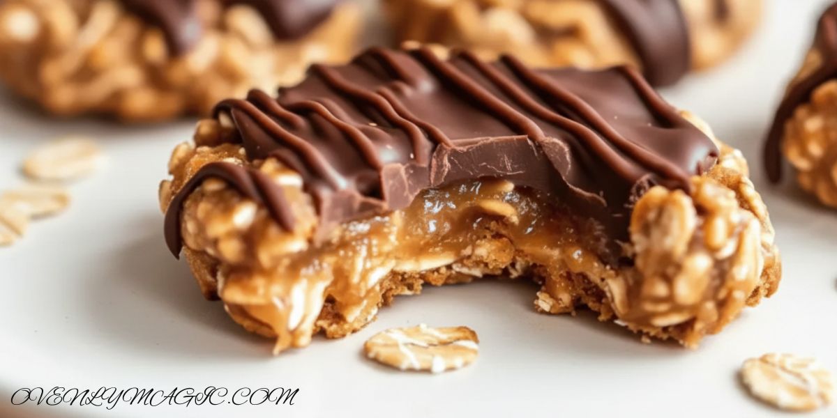 Peanut Butter Chocolate Caramel Cookies – Easy No-Bake Recipe