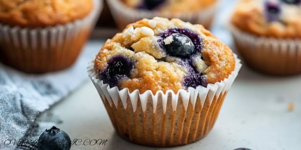 Healthy blueberry muffins for weight loss, soft and low sugar