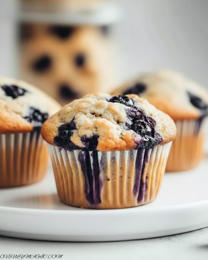 Healthy blueberry muffins for breakfast or snack