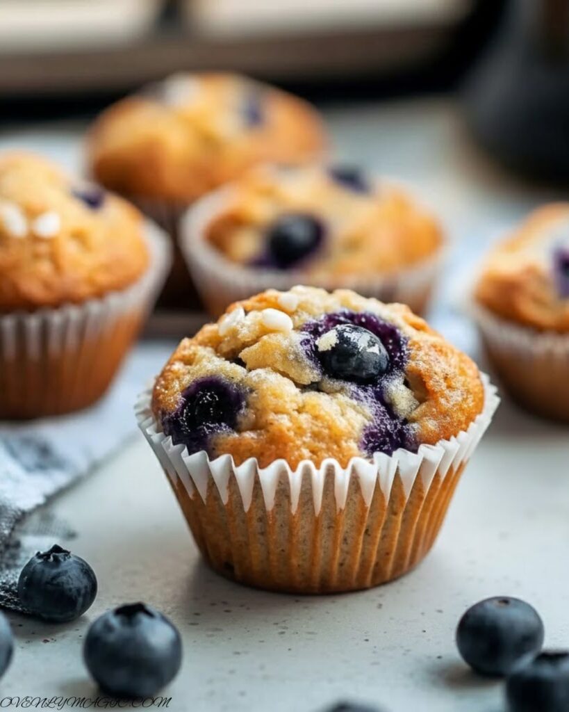 Soft and moist Healthy Blueberry Muffins for Weight Loss