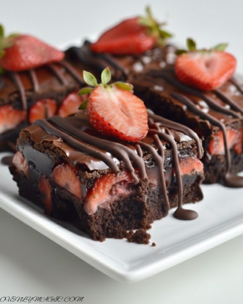 Chocolate Covered Strawberry Brownies