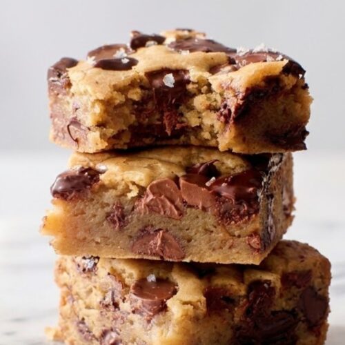 Brown Butter Triple Chocolate Blondies