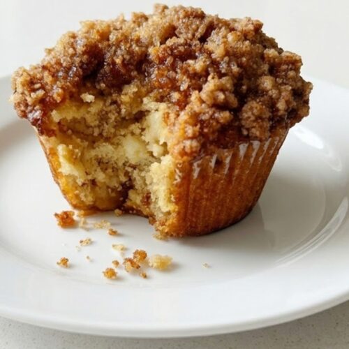 Soft and moist Apple Cinnamon Muffins with crumbly streusel topping