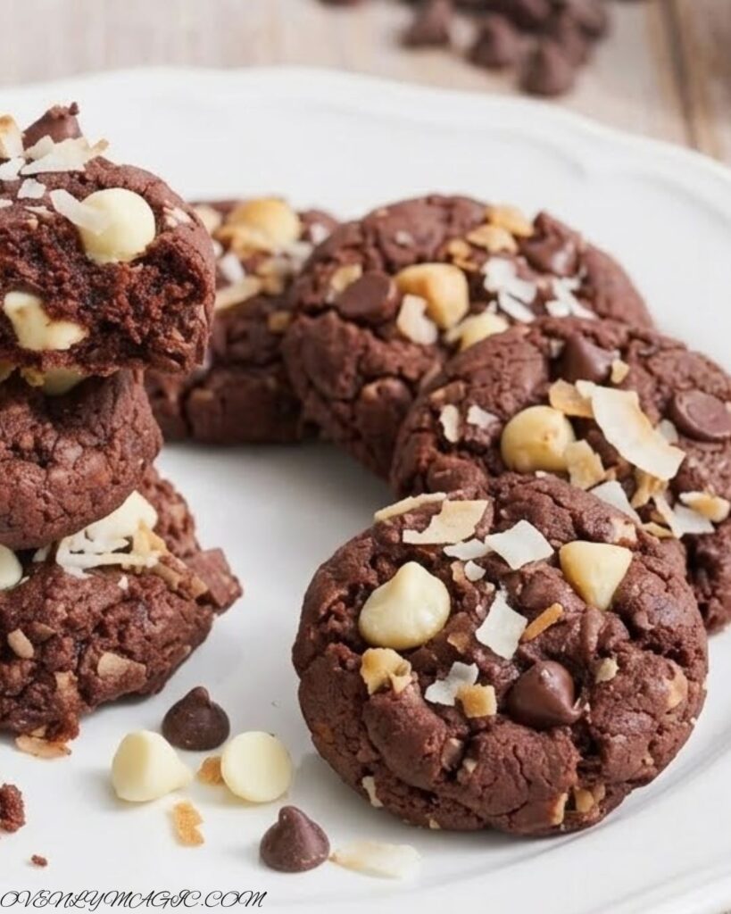 Easy Chocolate Coconut Cookies