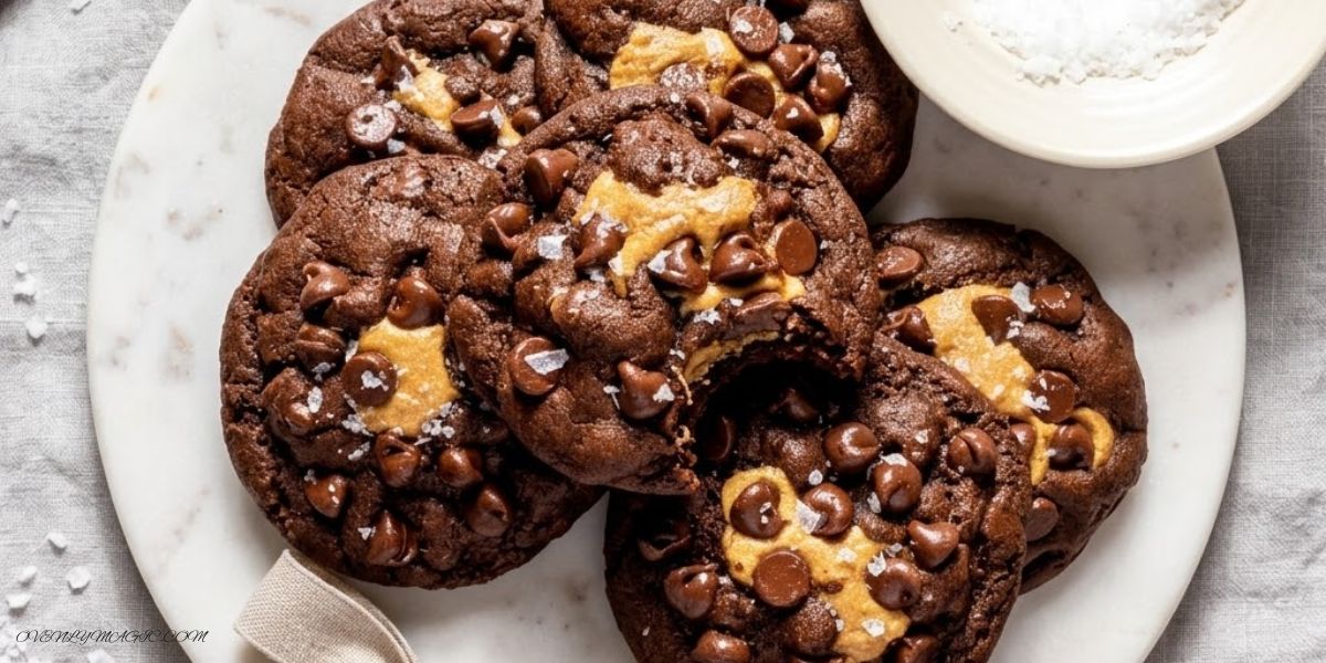 Easy Peanut Butter Stuffed Chocolate Cookies