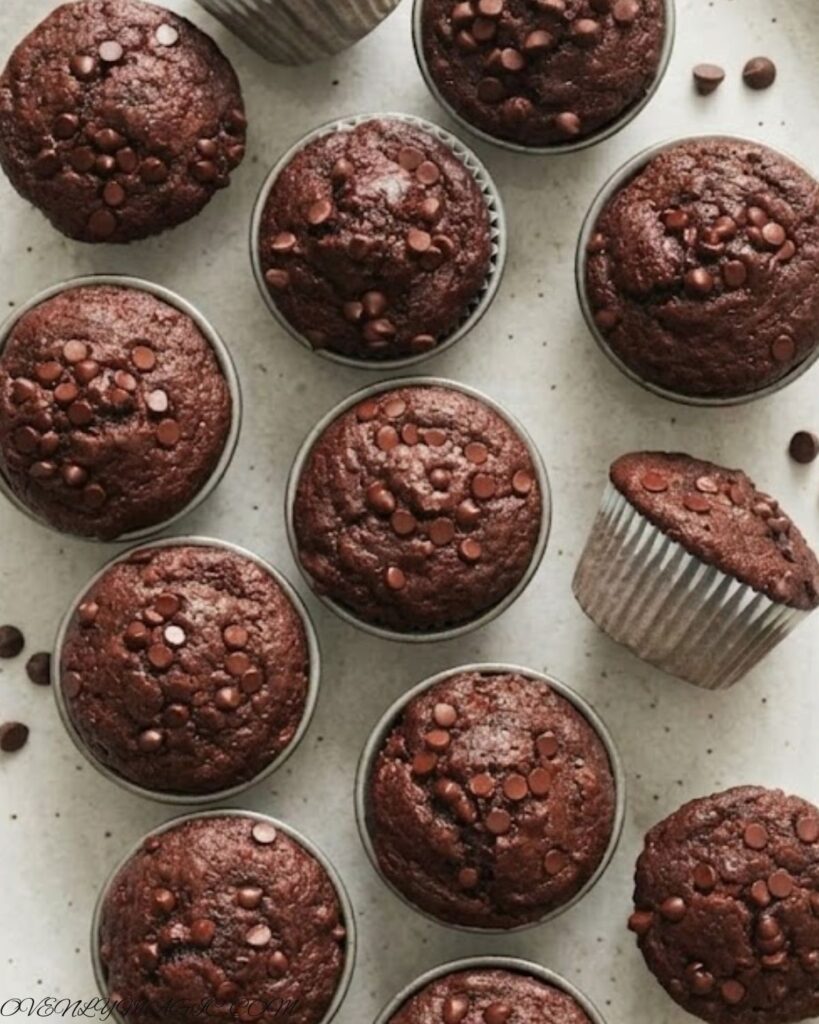 Double Chocolate Banana Muffins