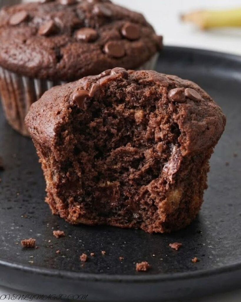 Double Chocolate Banana Muffins