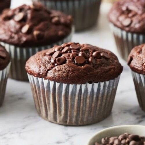 Double Chocolate Banana Muffins